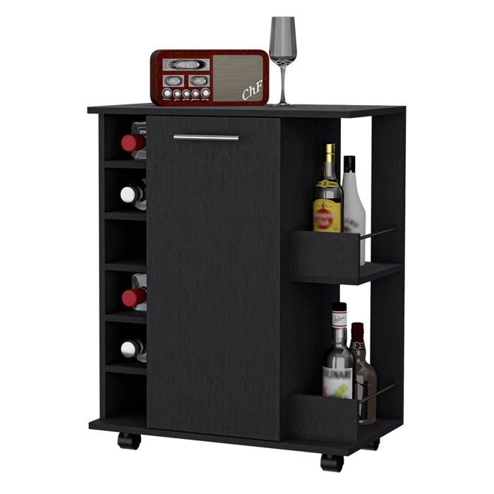 Hokku Designs Chantrice Wood Bar Cart Wayfair